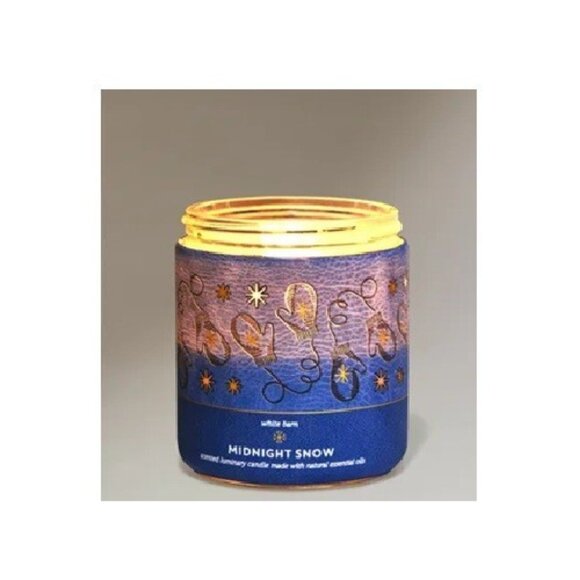 Bath & Body Works White Barn Midnight Snow Single Wick Candle, 7 oz. - Picture 16 of 16